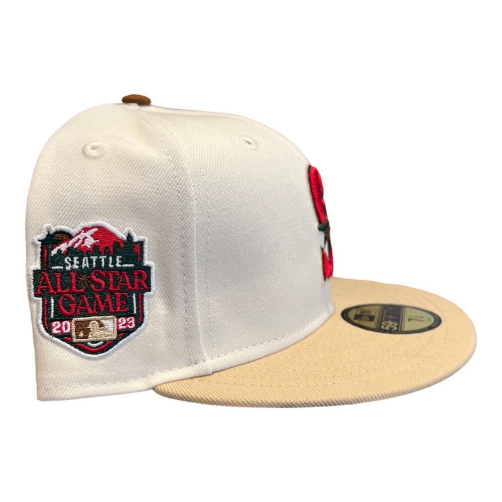 New Era Seattle Mariners Eggnog Pack 59FIFTY Fitted Hat Cap 2023 ASG Patch - Picture 4 of 6